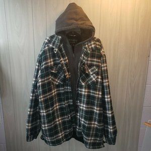 North Axis 3XLT Quilt Lined Hooded Flannel "Shacket"
